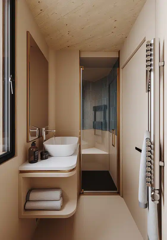 salle de bain maison de designer de 80m2 Greenkub x Patrick Jouin