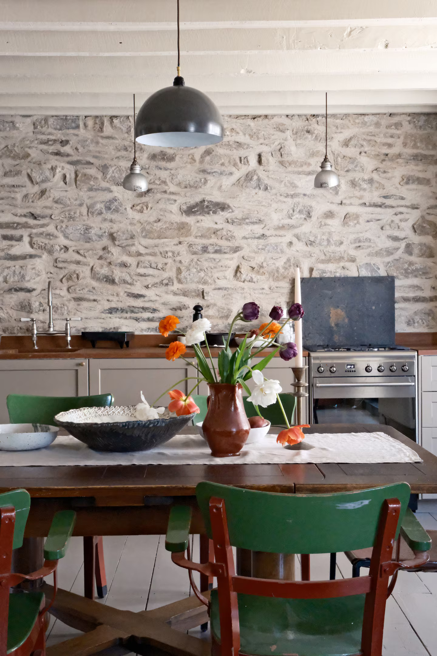 cuisine mur de pierres et salle à manger décoration vintage cuisine mur de pierres et salle à manger décoration vintage