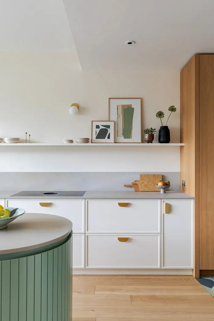 cuisine Art Déco moderne et familiale décoration colorée maison Londres Notting Hill