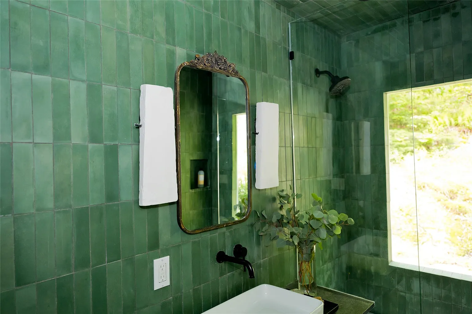 salle de bain verte salle de bain verte