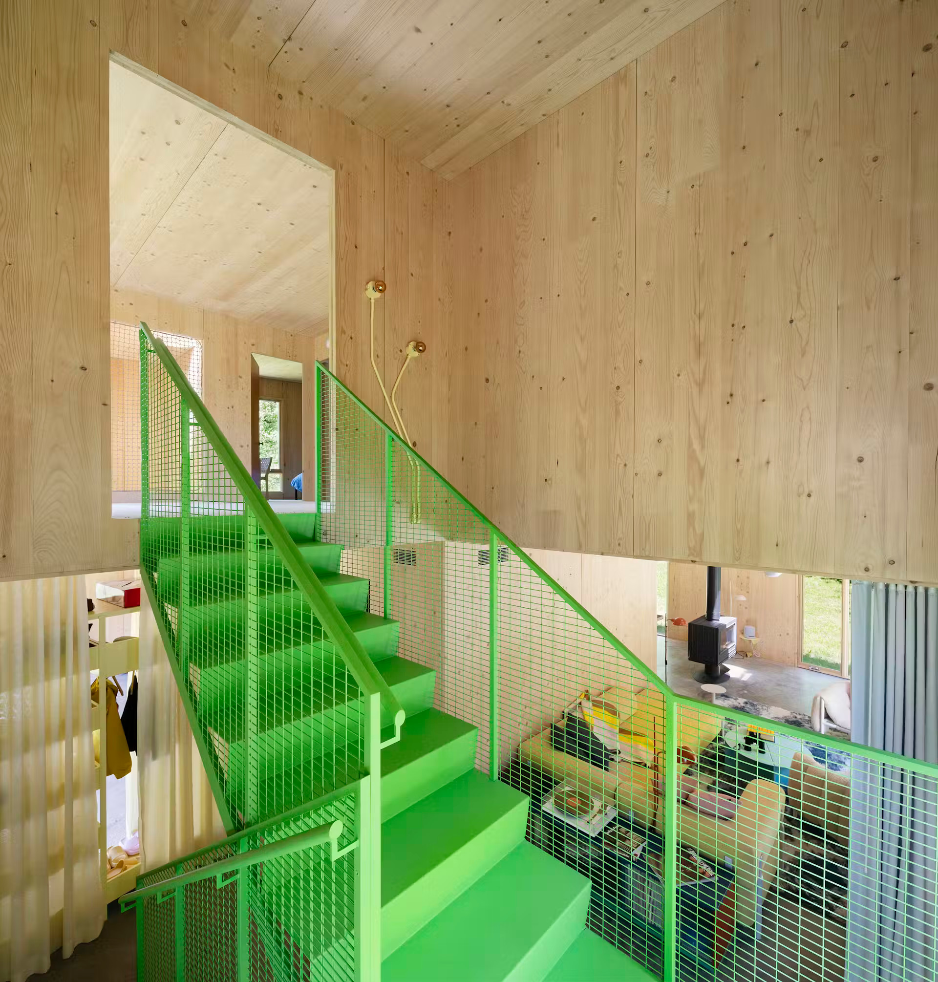 escalier métal vert escalier métal vert