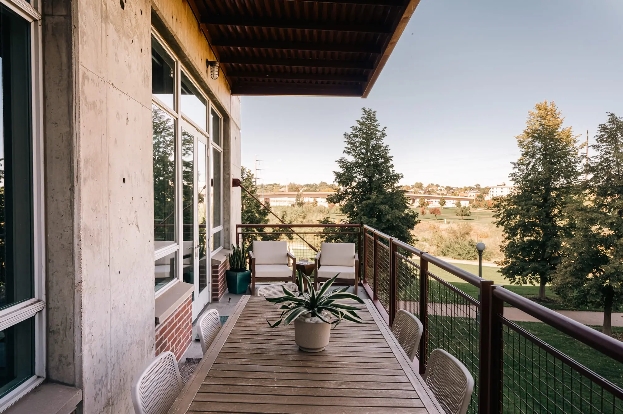 terrasse appartement style loft décoration contemporaine