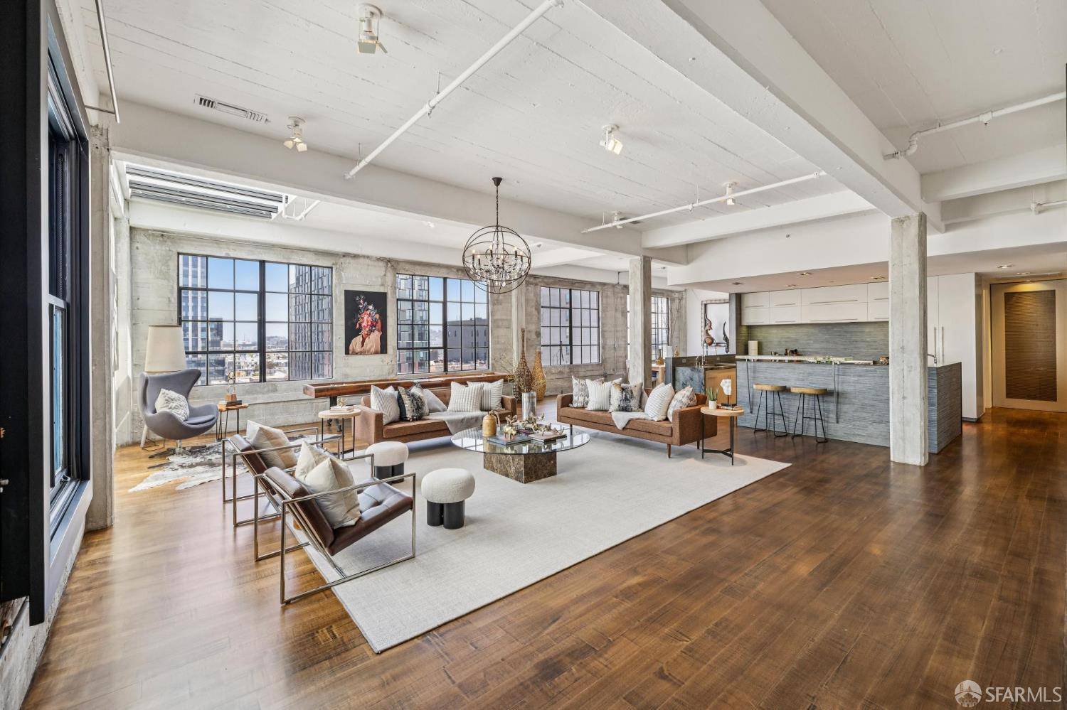 salon loft San Francisco penthouse décoration contemporaine