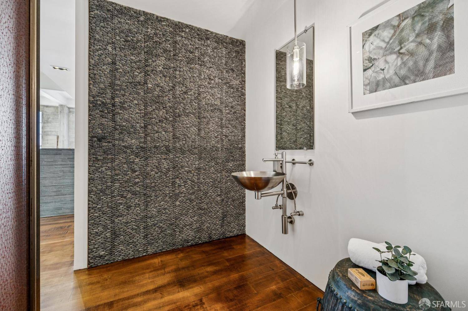 salle de bain design vasque inox