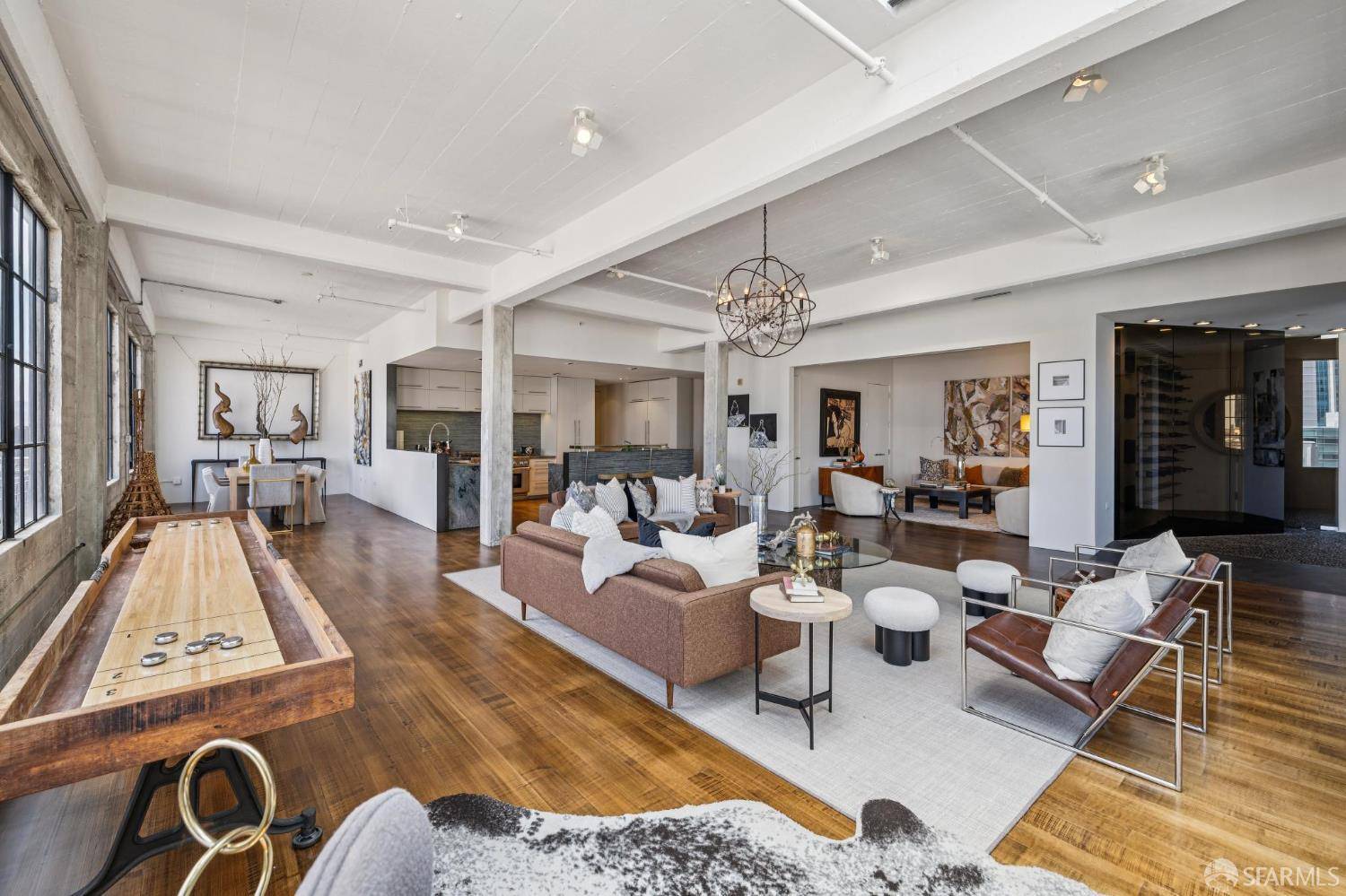 salon loft San Francisco penthouse décoration contemporaine