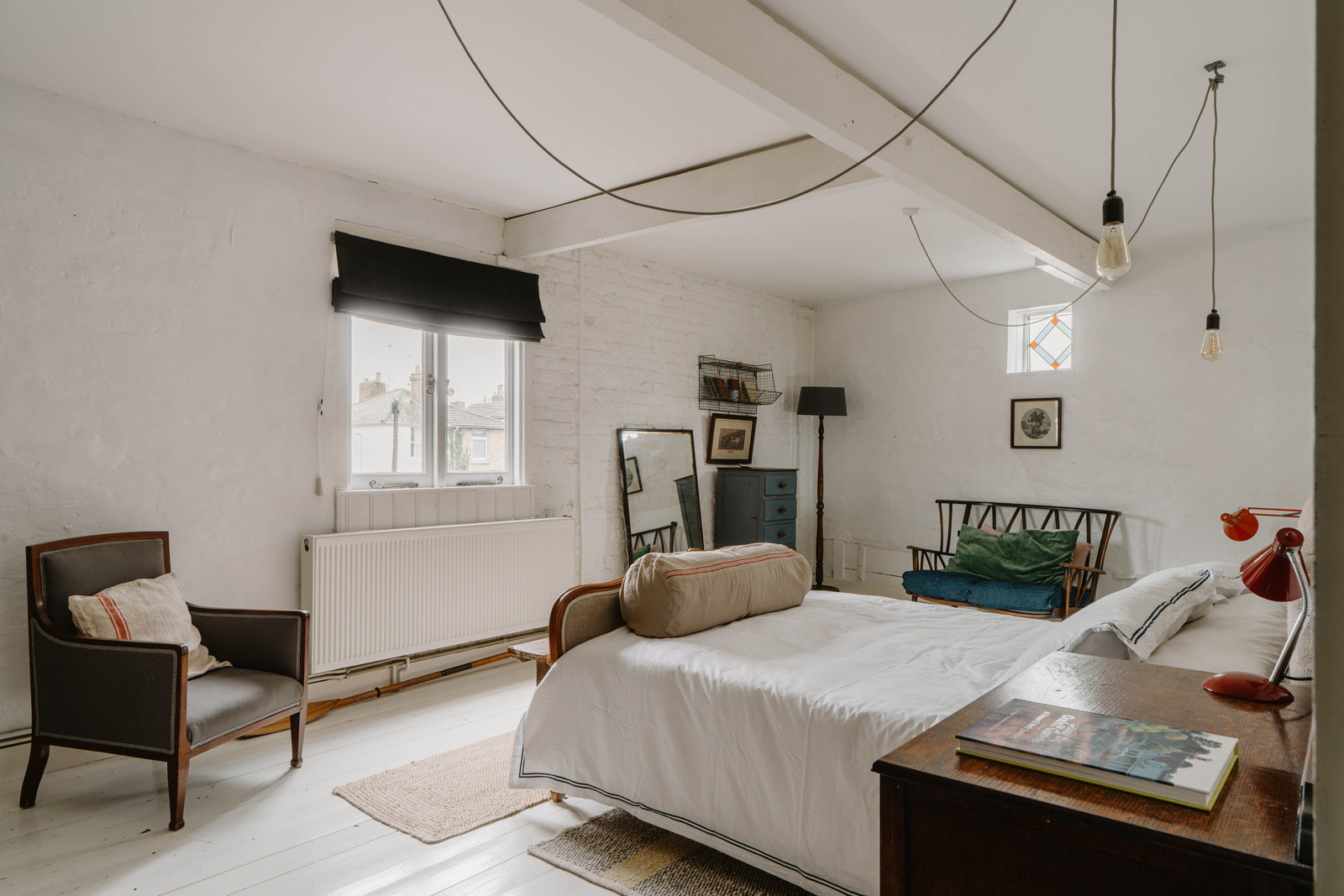 chambre avec poutres blanches décoration vintage chambre avec poutres blanches décoration vintage