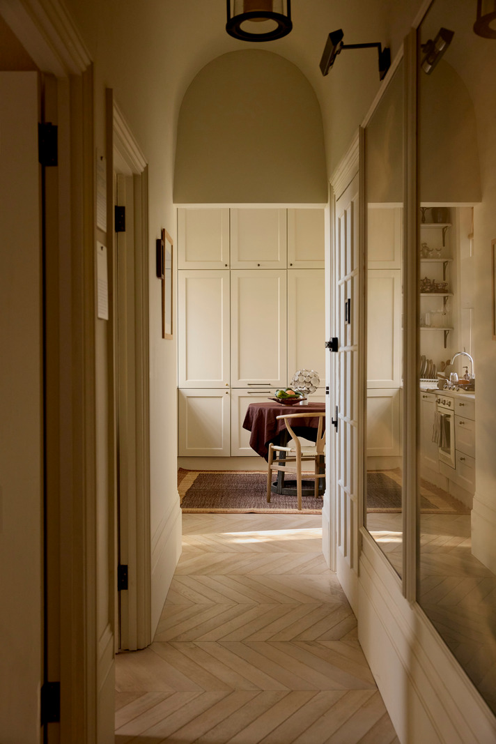 cuisine style shaker décoration contemporaine appartement ancien et victorien de 67m2 à Londres cuisine style shaker décoration contemporaine appartement ancien et victorien de 67m2 à Londres