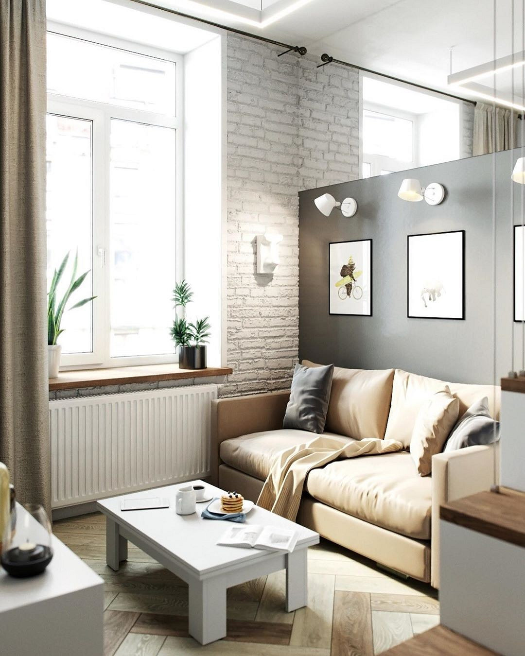studio 18m2 avec mezzanine décoration contemporaine