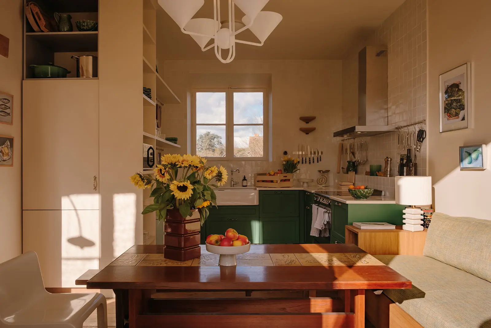 cuisine verte maison Normandie Rive par Side House cuisine verte maison Normandie Rive par Side House