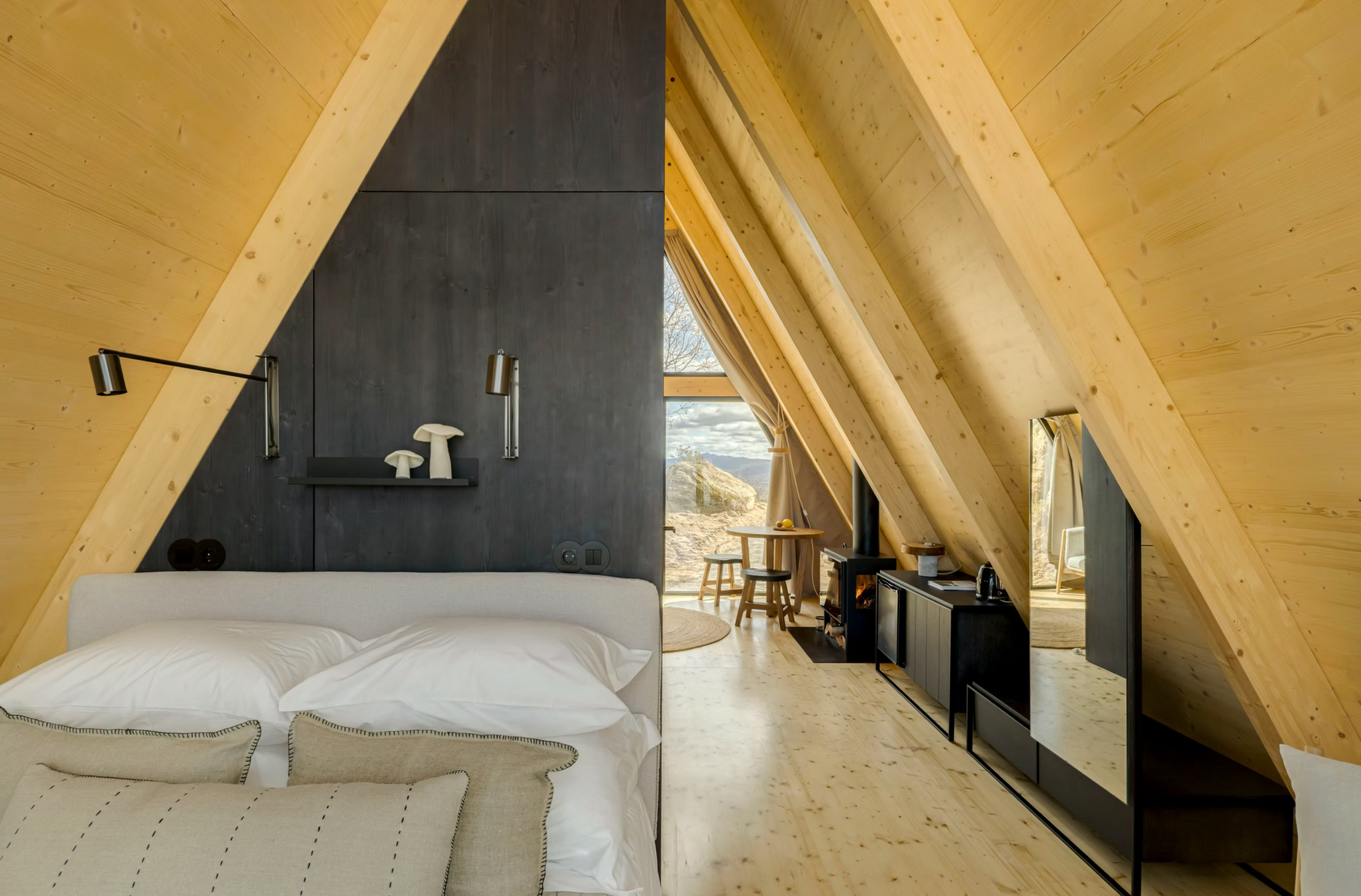chambre petite maison A-Frame au Portugal The Vagar Country House chambre petite maison A-Frame au Portugal The Vagar Country House