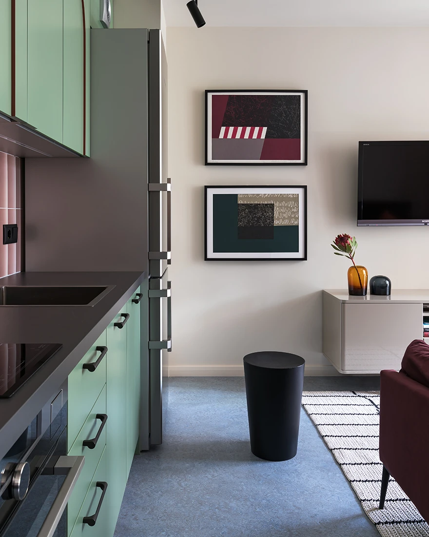 cuisine et salon appartement 36m2 color block cuisine et salon appartement 36m2 color block