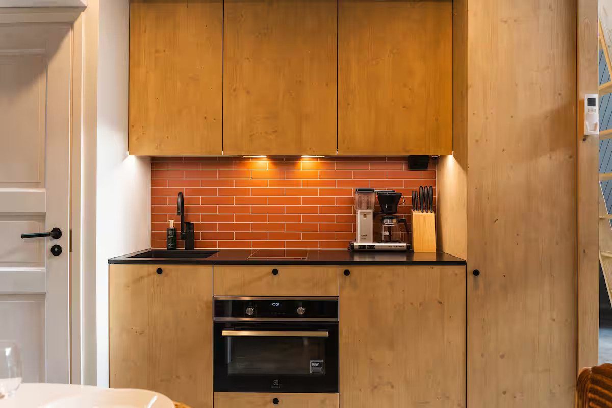petite cuisine petite maison A Frame de 42m2
