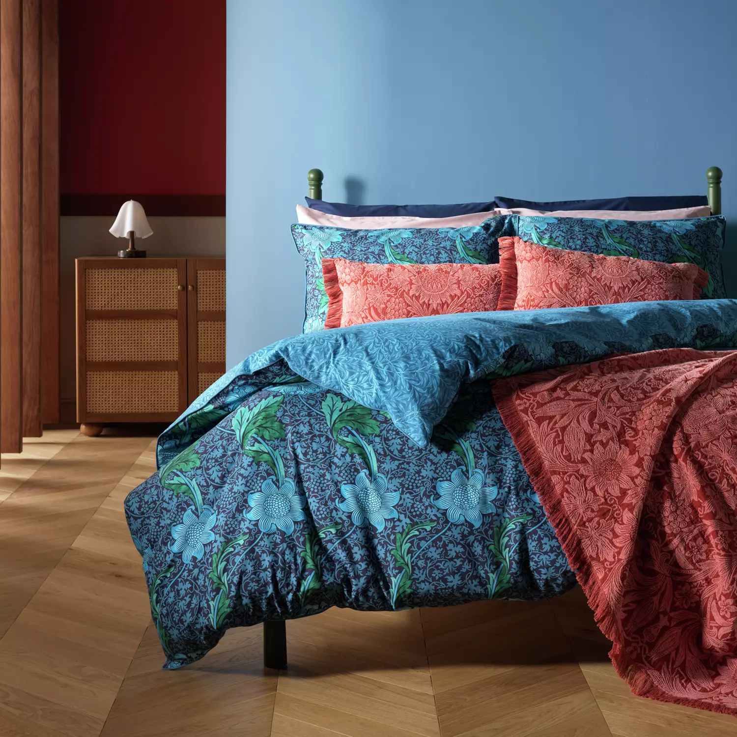 chambre linge de lit William Morris