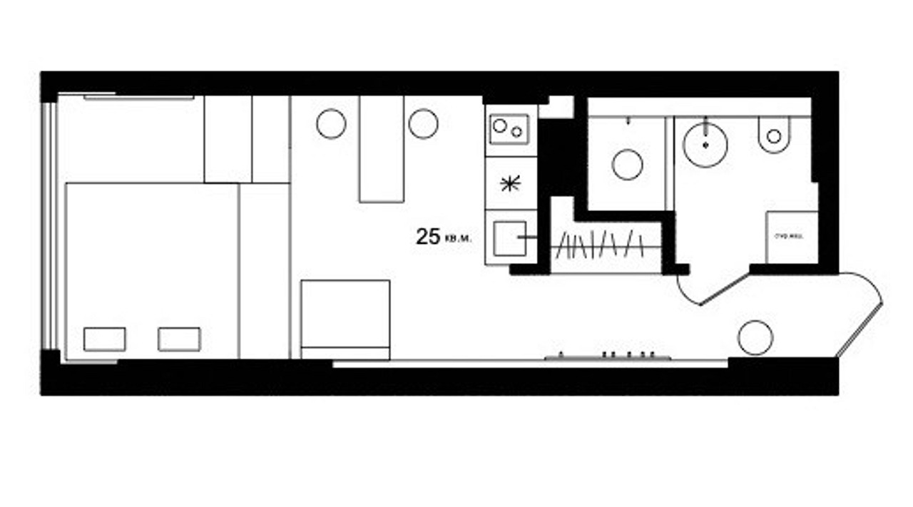plan studio 25m2 plan studio 25m2