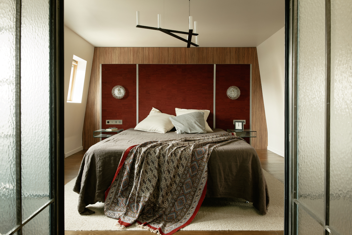 chambre décoration contemporaine appartement Paris Photo : © Oracle Paris