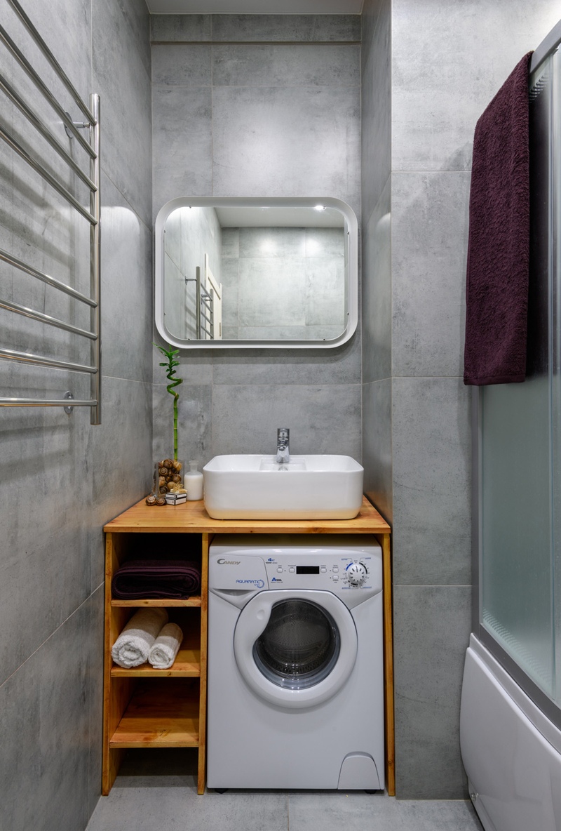 salle de bain avec machine à laver sous vasque salle de bain avec machine à laver sous vasque