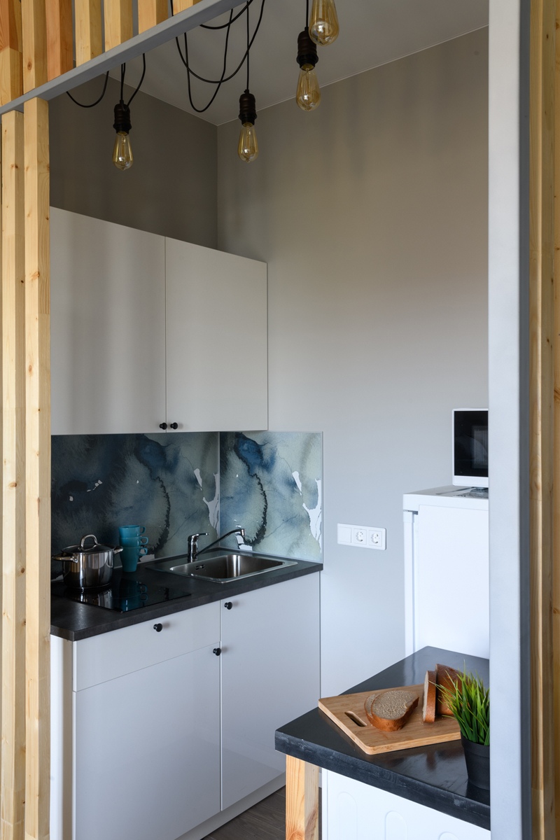 cuisine studio 18m2 avec estrade podium décoration moderne cuisine studio 18m2 avec estrade podium décoration moderne