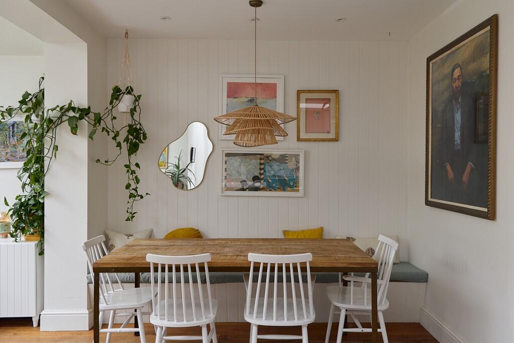 salle à manger avec banc appartement avec jardin Londres décoration contemporaine salle à manger avec banc appartement avec jardin Londres décoration contemporaine