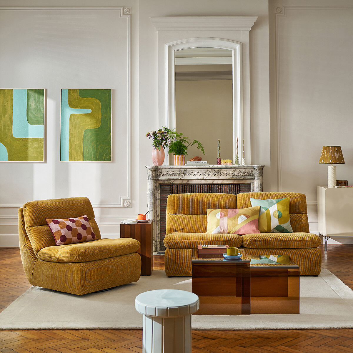 salon appartement haussmannien décoration contemporaine Catalogue La Redoute Intérieurs 2026 printemps/été