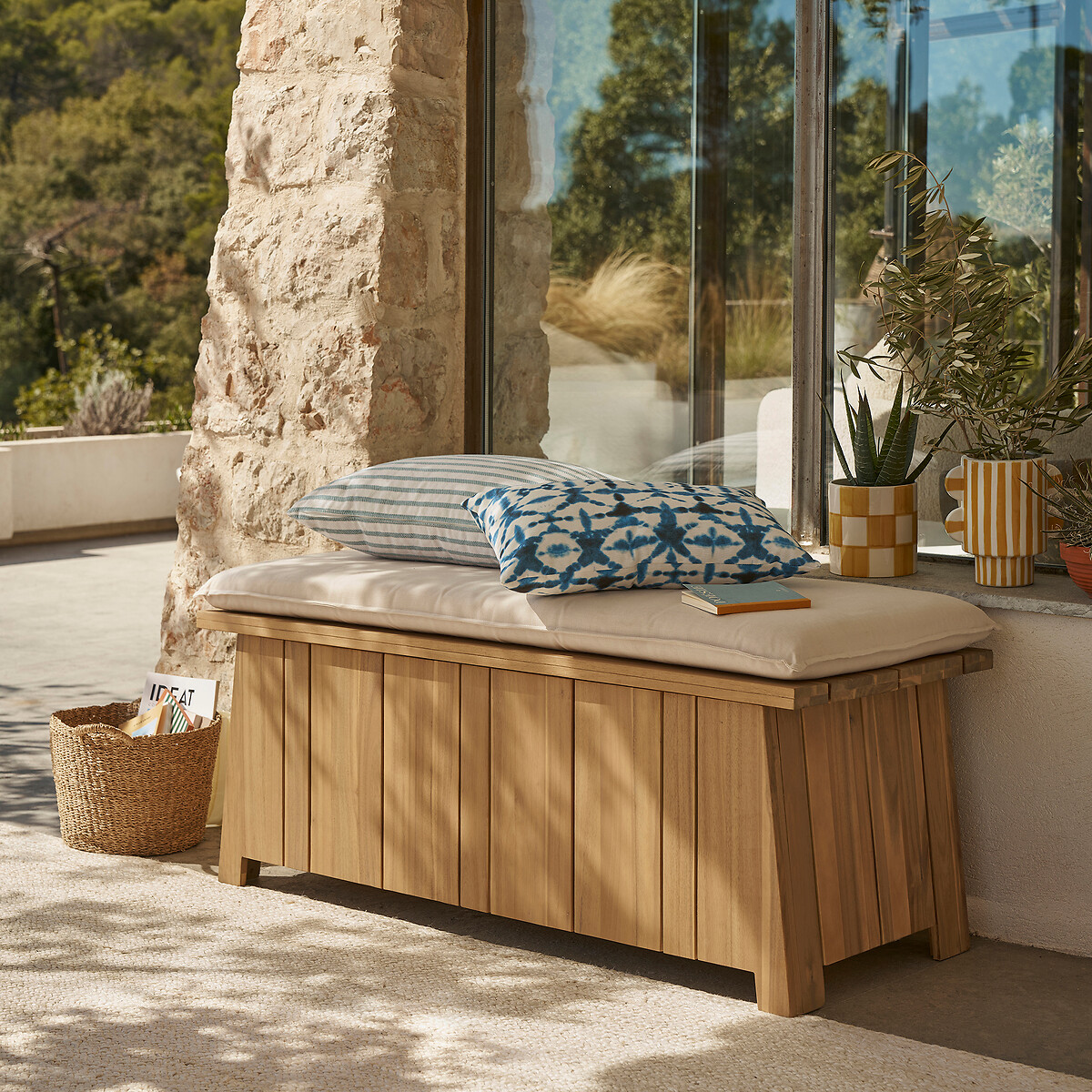 terrasse maison en pierres