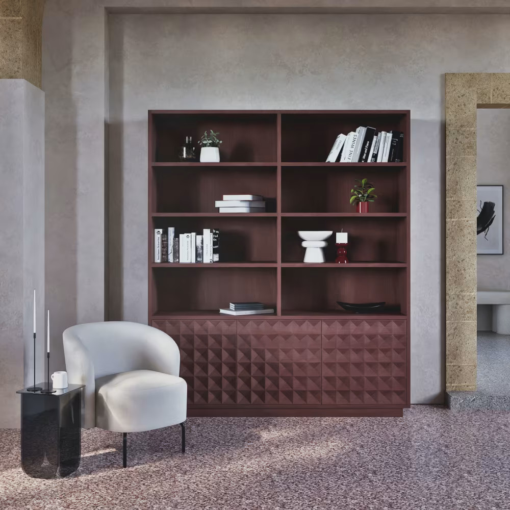 bibliothèque noyer nouveautés Maisons du Monde 2026 pour le printemps/été bibliothèque noyer nouveautés Maisons du Monde 2026 pour le printemps/été