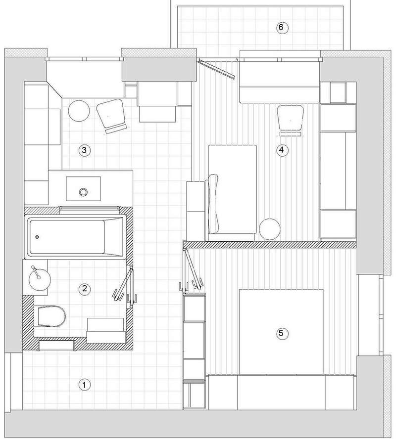 plan deux-pièces 29m2 plan deux-pièces 29m2