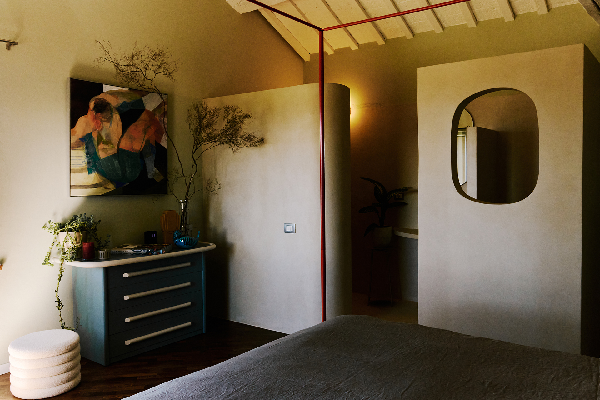 chambre décoration contemporaine maison ancienne rénovée Italie Villa Mamo chambre décoration contemporaine maison ancienne rénovée Italie Villa Mamo
