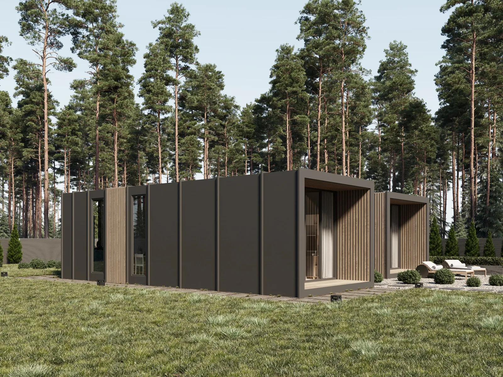 maison de 88m2 préfabriquée en bois modèle Helsinki de Ilumhouse maison de 88m2 préfabriquée en bois modèle Helsinki de Ilumhouse