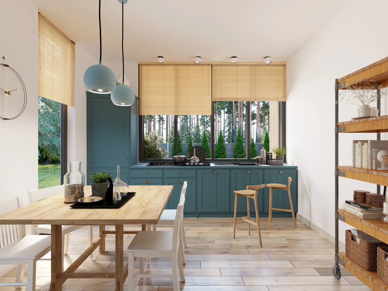 cuisine maison de 88m2 préfabriquée en bois modèle Helsinki de Ilumhouse cuisine maison de 88m2 préfabriquée en bois modèle Helsinki de Ilumhouse
