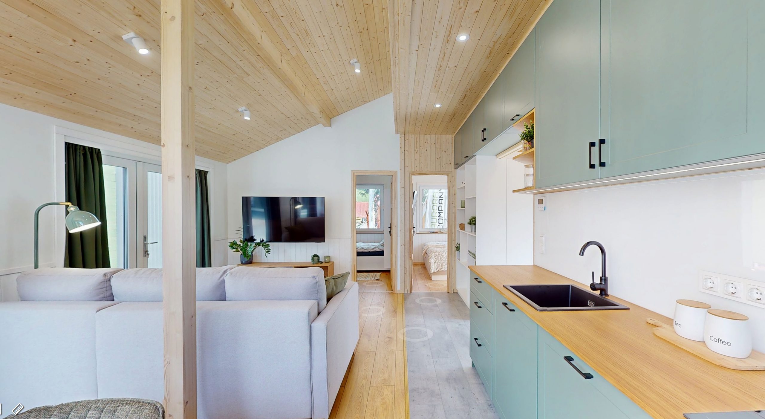 salon visite virtuelle petite maison 41m2 livrable en Europe Evergreen par Vagabond Haven salon visite virtuelle petite maison 41m2 livrable en Europe Evergreen par Vagabond Haven