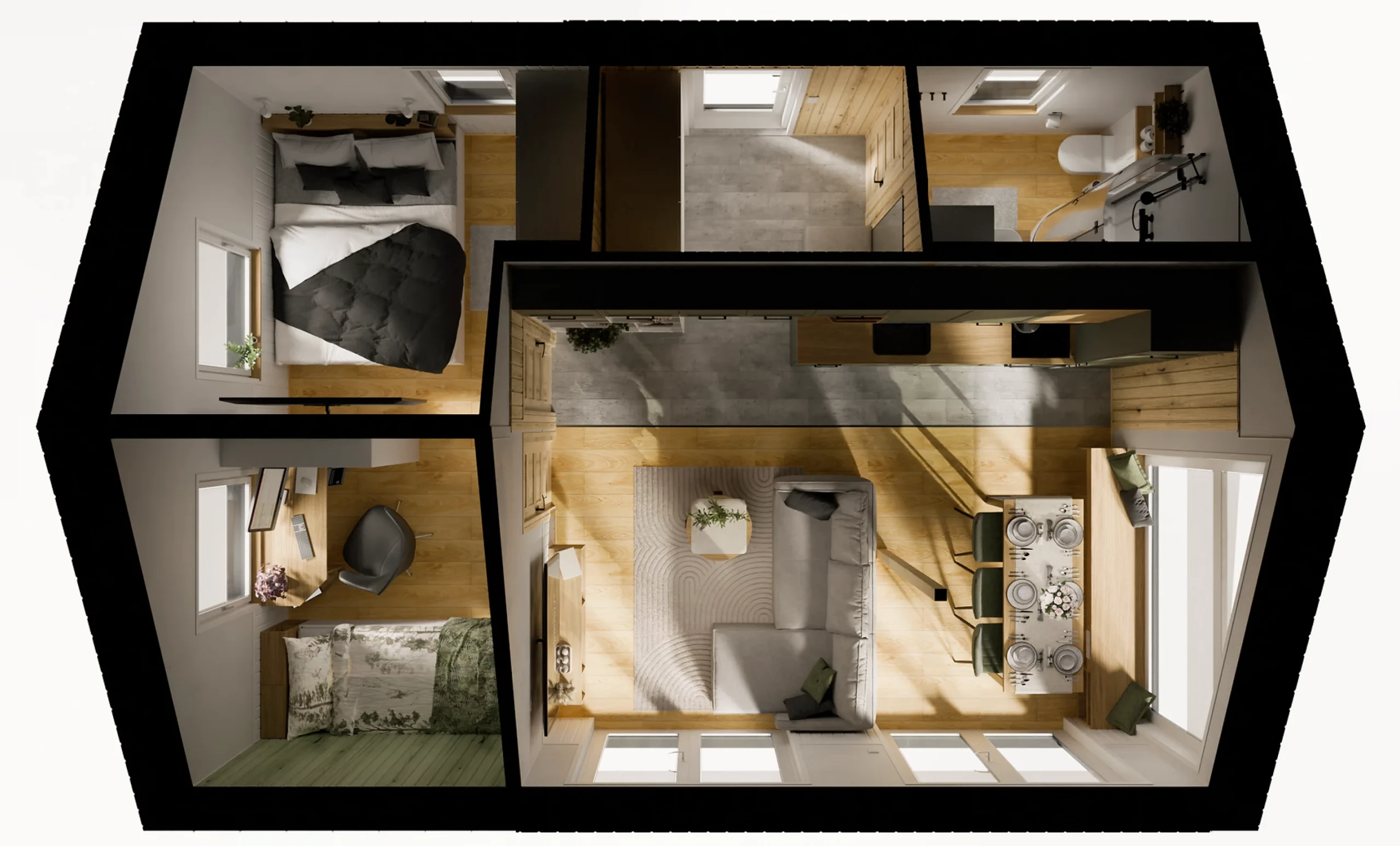 plan petite maison 41m2 livrable en Europe Evergreen par Vagabond Haven plan petite maison 41m2 livrable en Europe Evergreen par Vagabond Haven