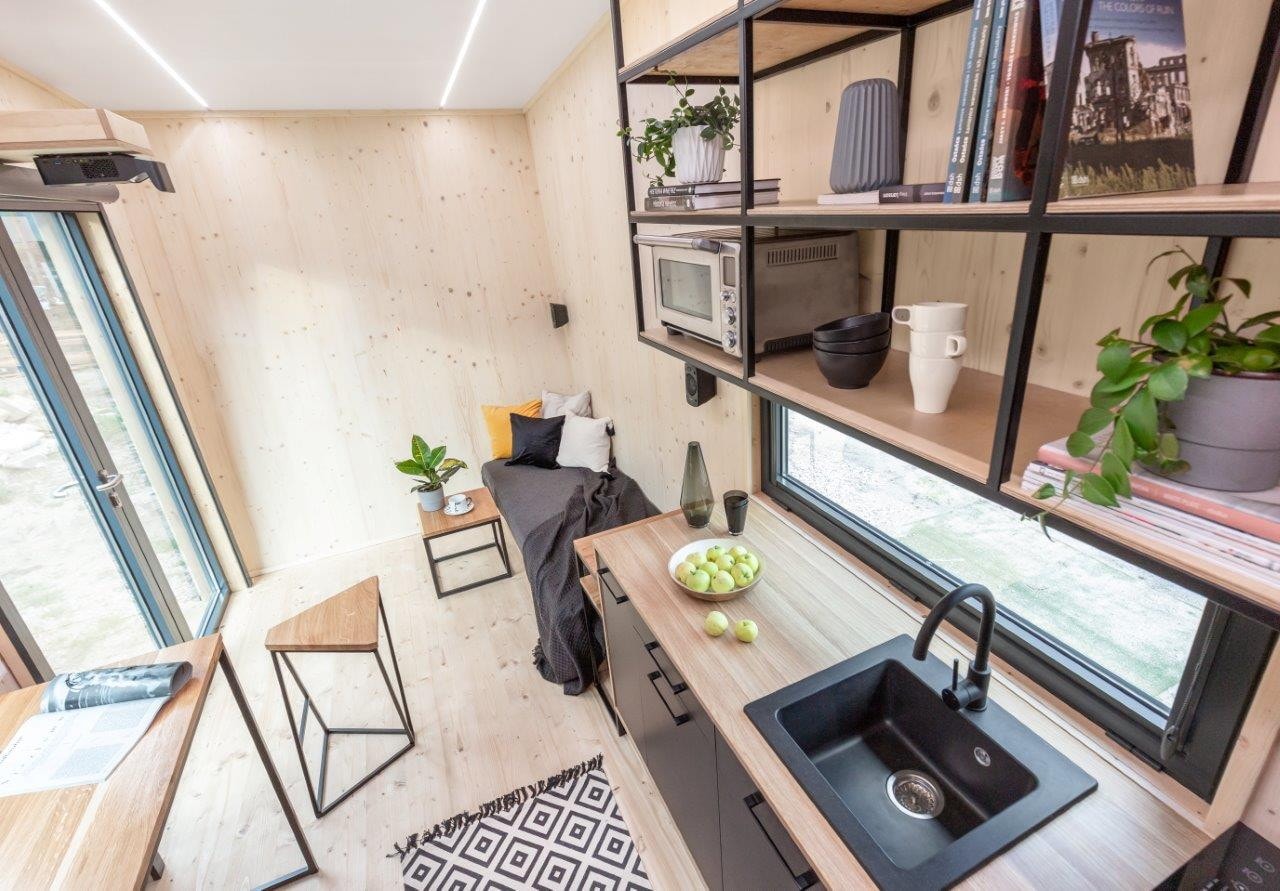 intérieur tiny house 15m2 Dark Vader Tiny Smart House intérieur tiny house 15m2 Dark Vader Tiny Smart House