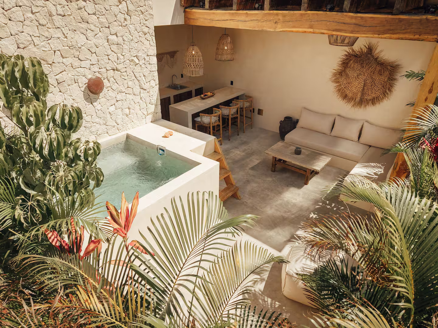 terrasse maison avec piscine Tulum terrasse maison avec piscine Tulum