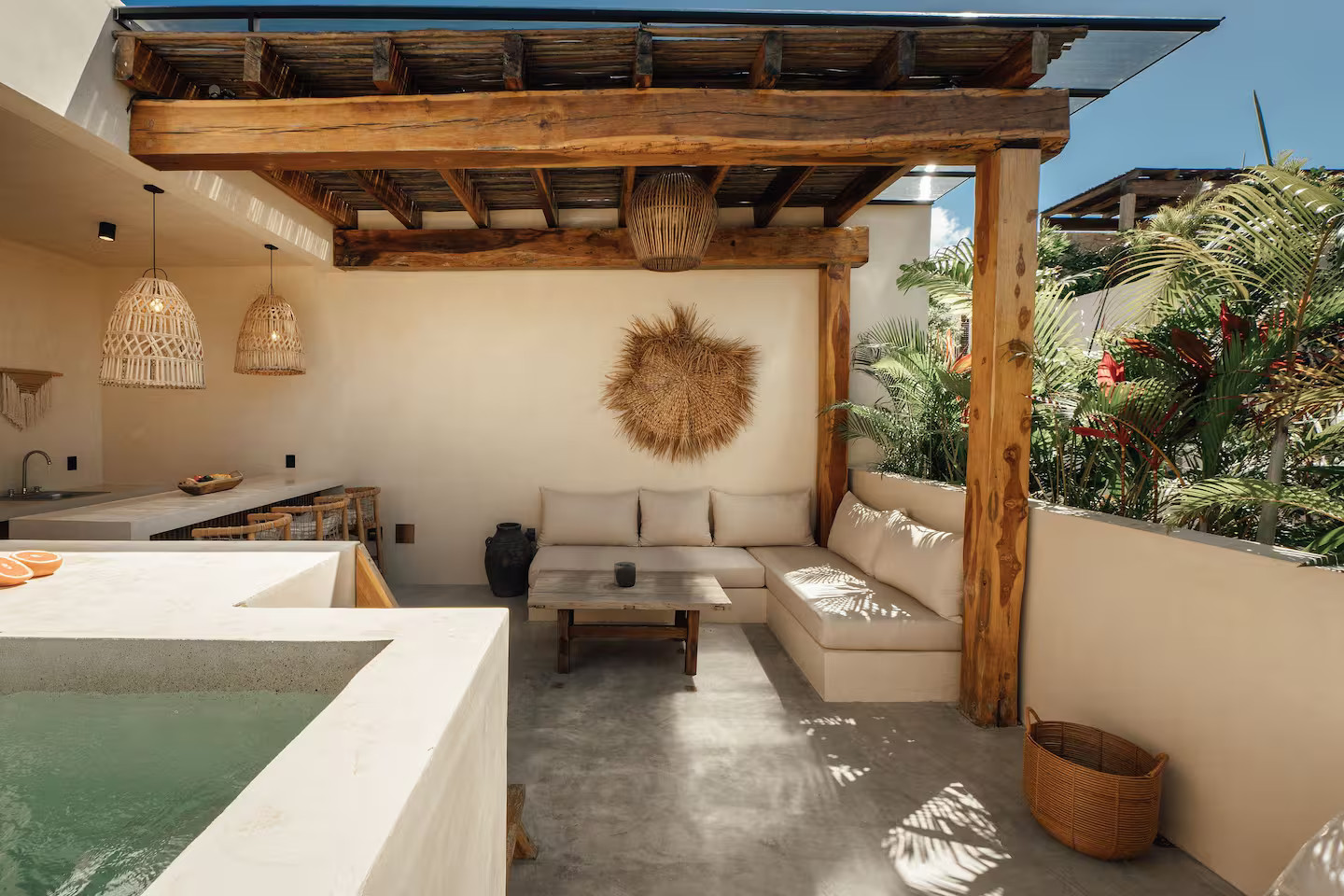 terrasse maison avec piscine Tulum terrasse maison avec piscine Tulum