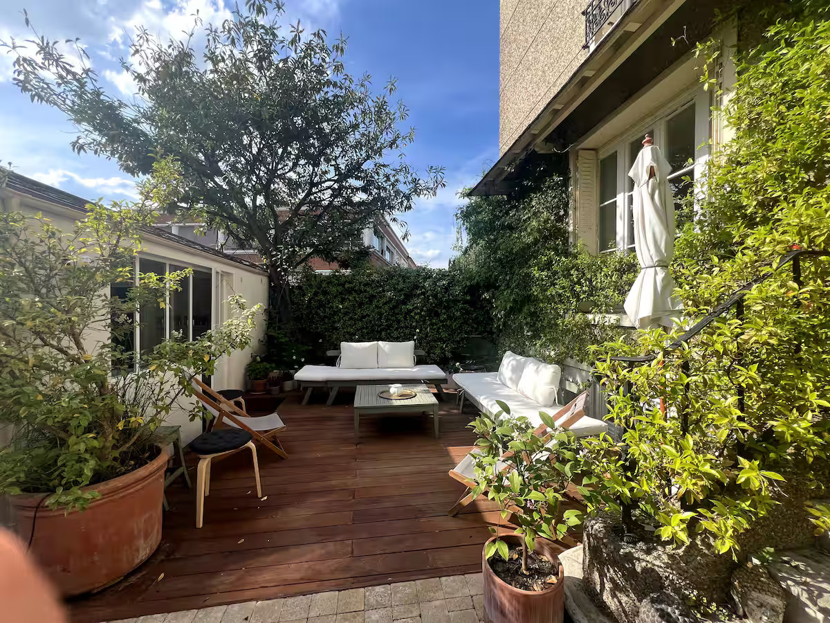 terrasse jardin maison de ville Paris