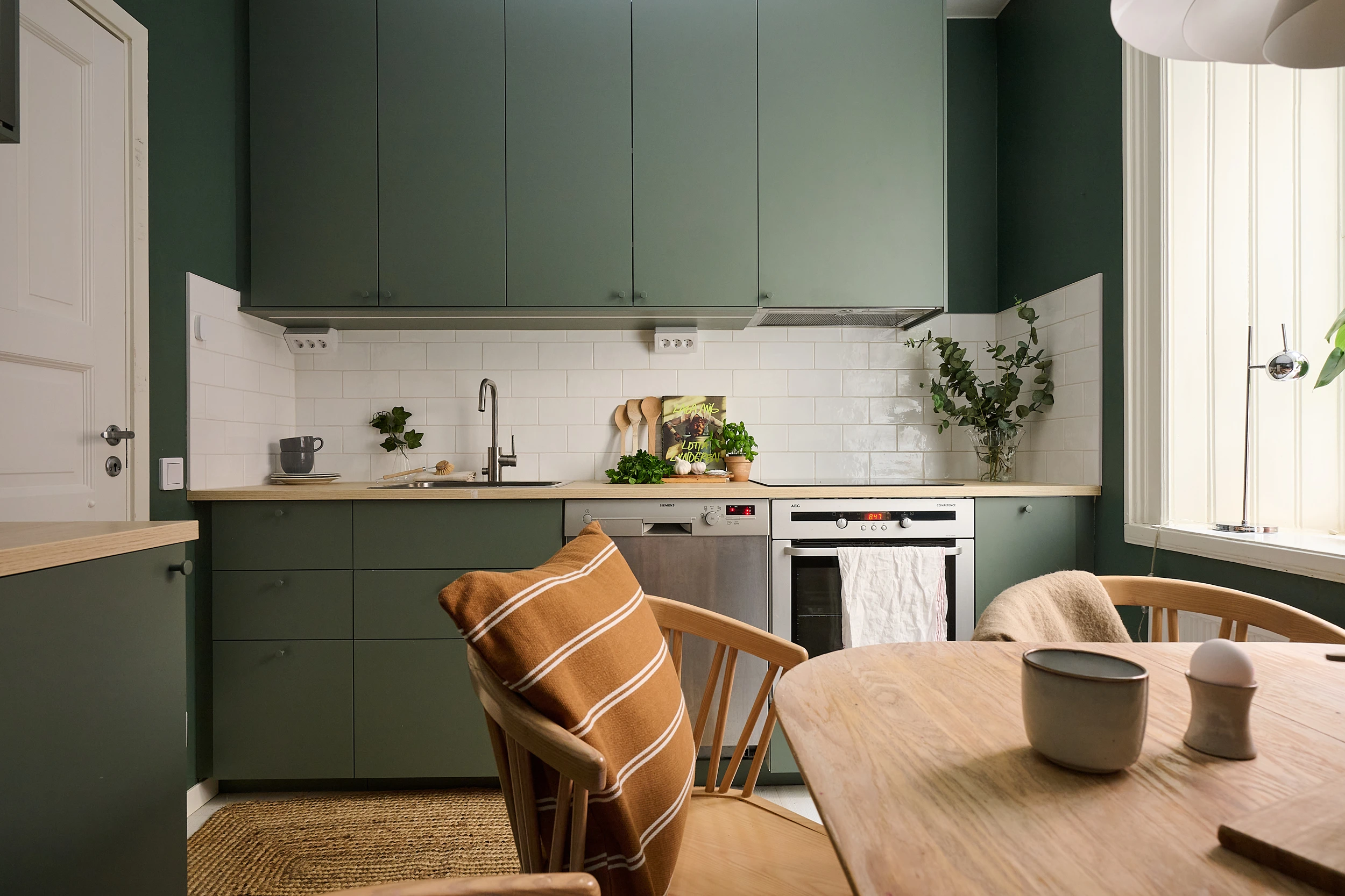 cuisine verte avec espace salle à manger décoration scandinave cuisine verte avec espace salle à manger décoration scandinave
