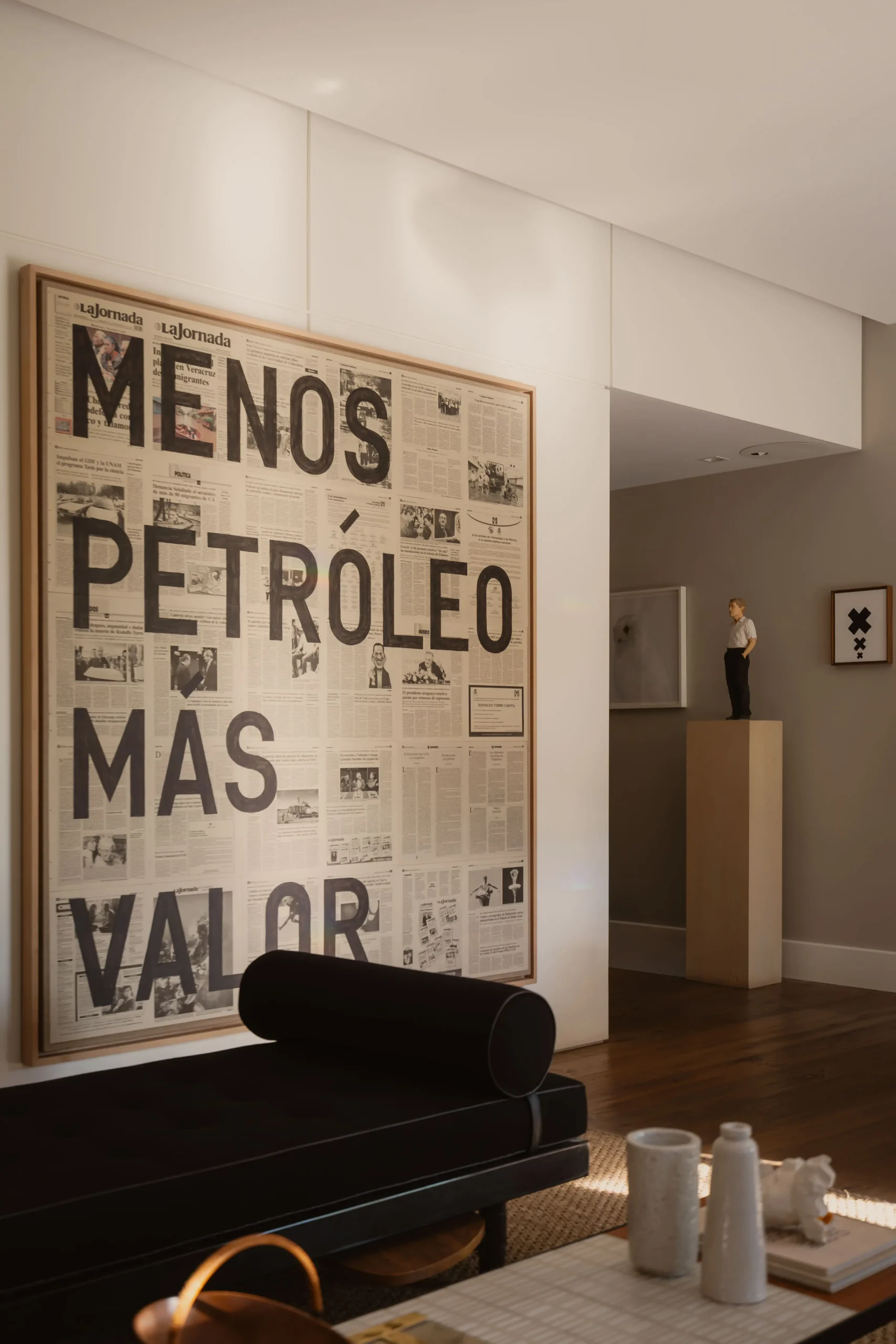 salon décoration contemporaine appartement 223m2 Mexico City