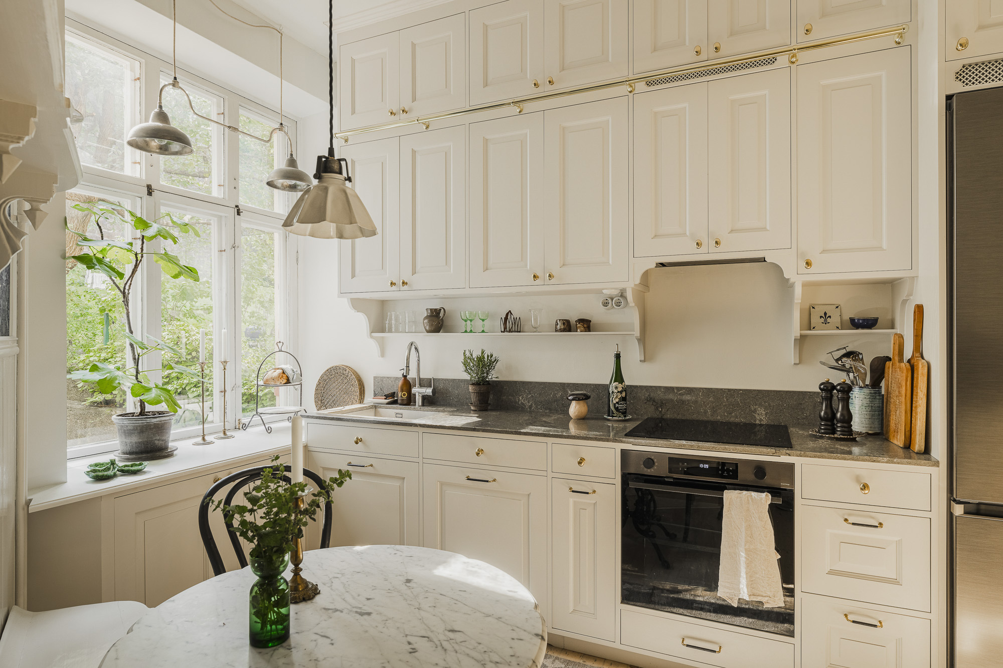 cuisine blanche décoration scandinave classique chic