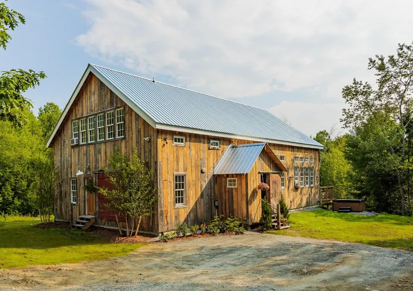 maison en vieux bois recyclé Vermont maison en vieux bois recyclé Vermont