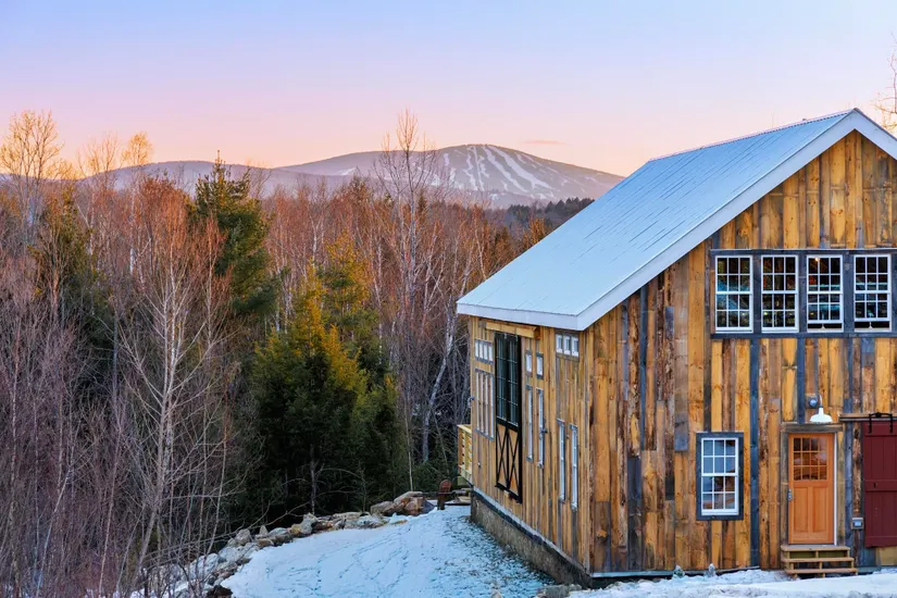 maison en vieux bois recyclé Vermont maison en vieux bois recyclé Vermont