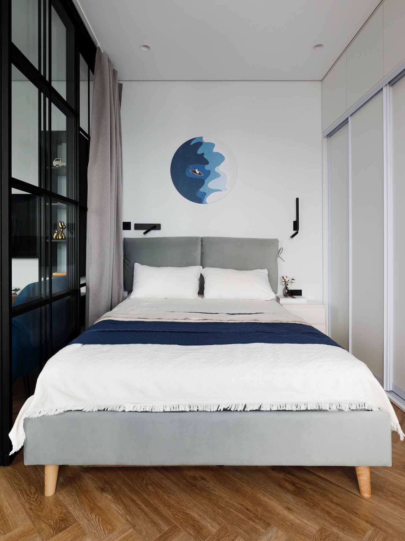 chambre moderne avec verrière studio 27m2