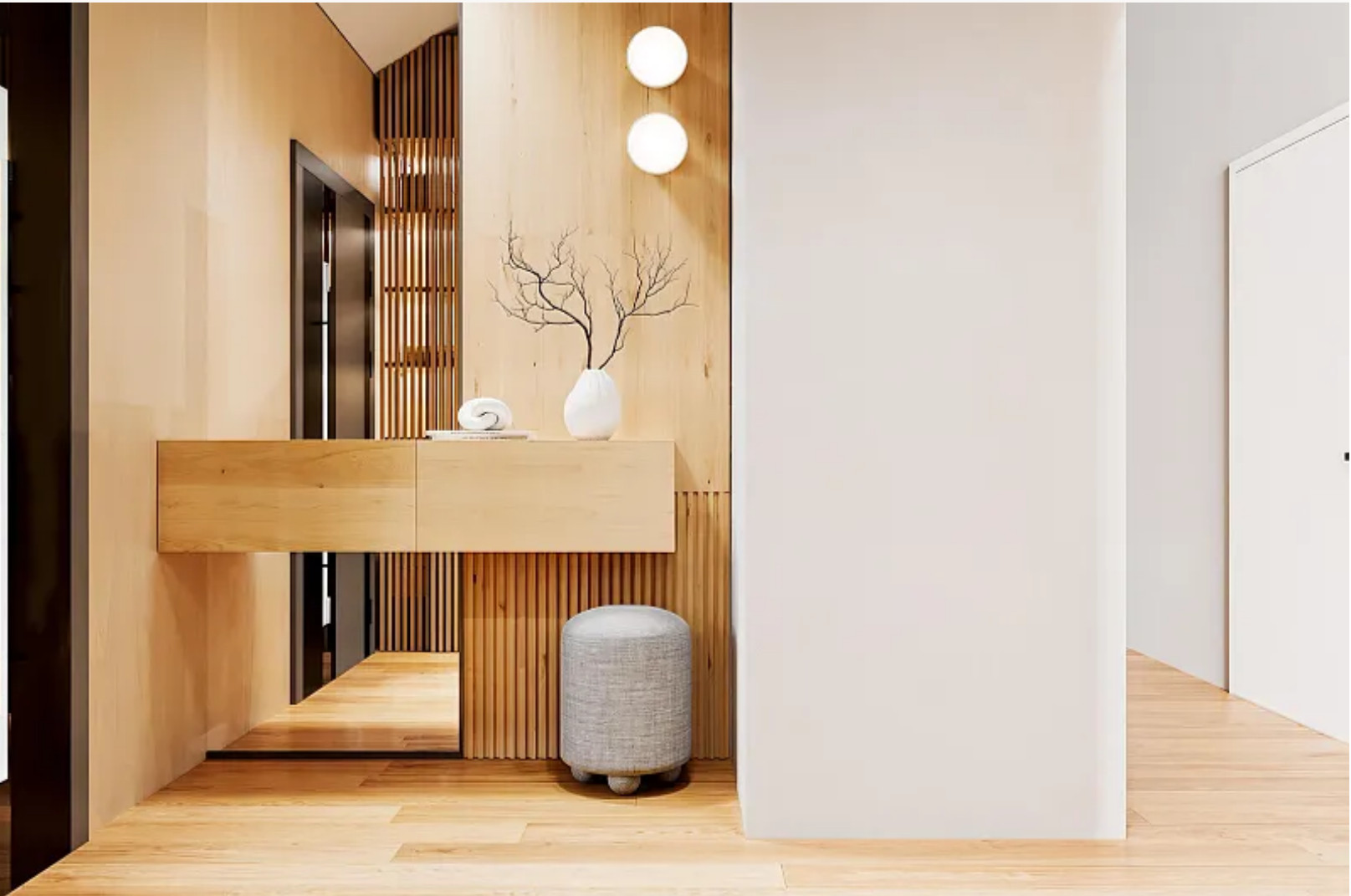 entrée décoration naturelle maison française en bois 113m2 CHALET PRO Modèle NYONS entrée décoration naturelle maison française en bois 113m2 CHALET PRO Modèle NYONS