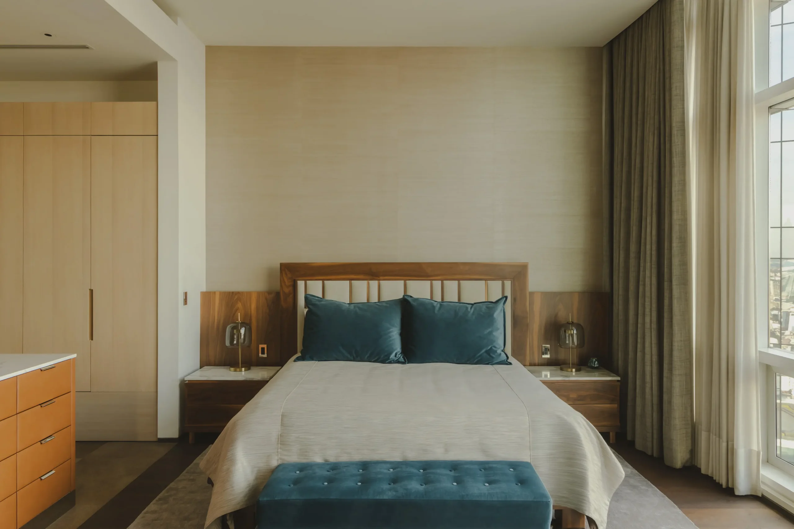 chambre avec dressing appartement Mexico décoration contemporaine chambre avec dressing appartement Mexico décoration contemporaine