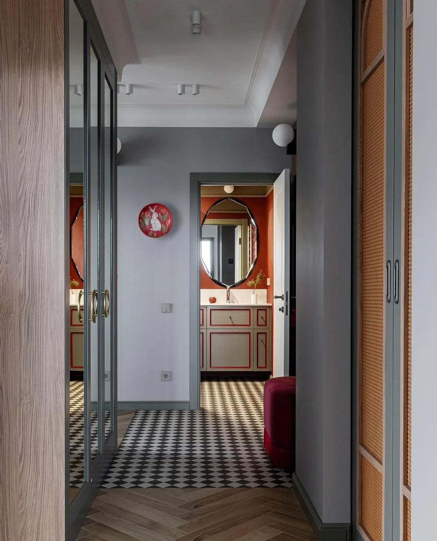entrée carrelage à damier noir et blanc appartement décoration vintage entrée carrelage à damier noir et blanc appartement décoration vintage
