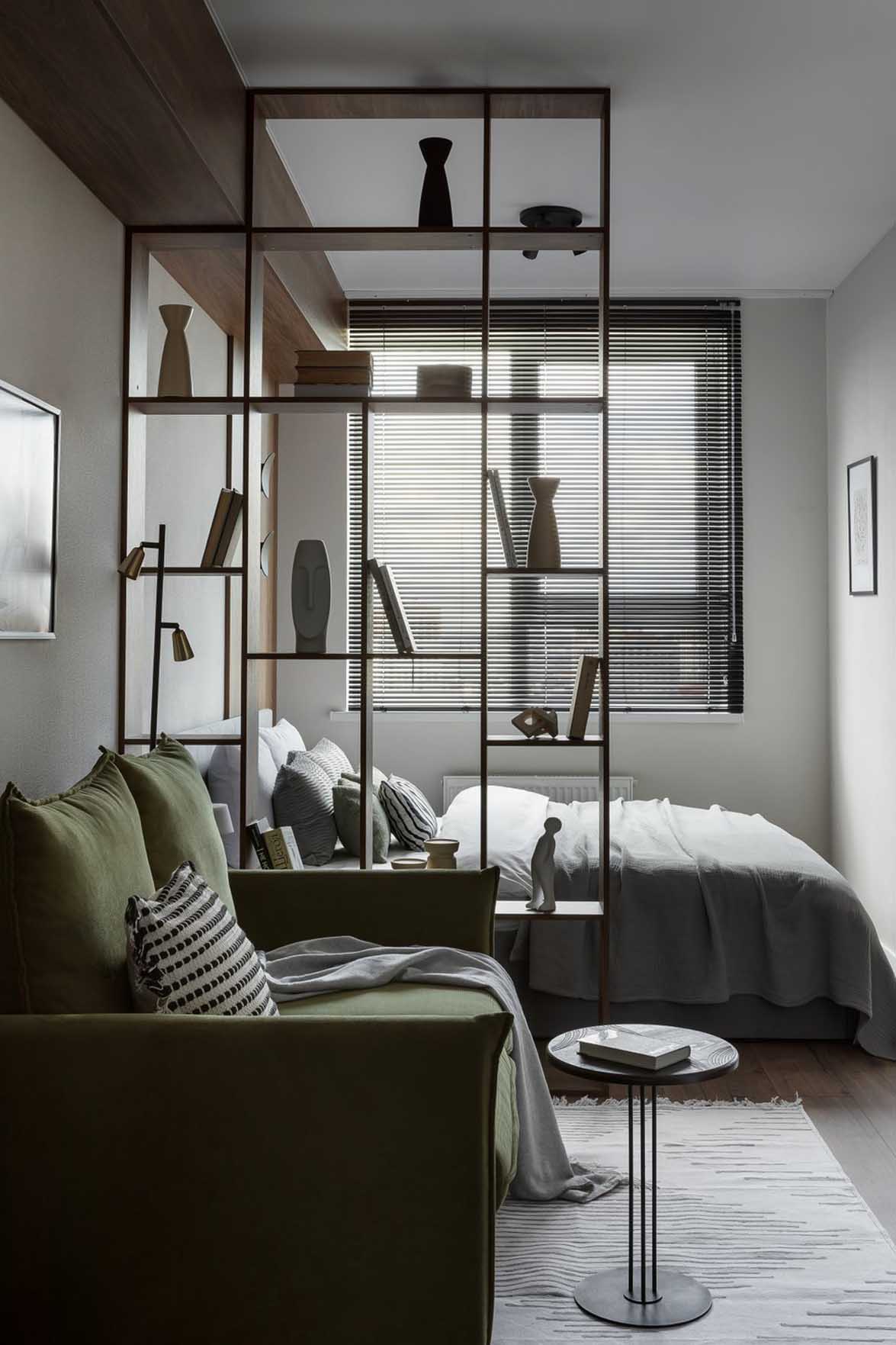 salon avec espace chambre décoration contemporaine studio de 31m2 optimisé salon avec espace chambre décoration contemporaine studio de 31m2 optimisé