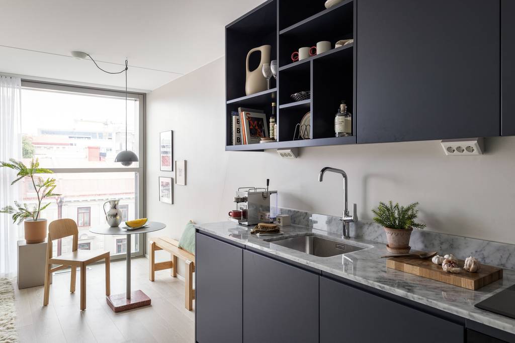 cuisine studio 34m2 décoration contemporaine