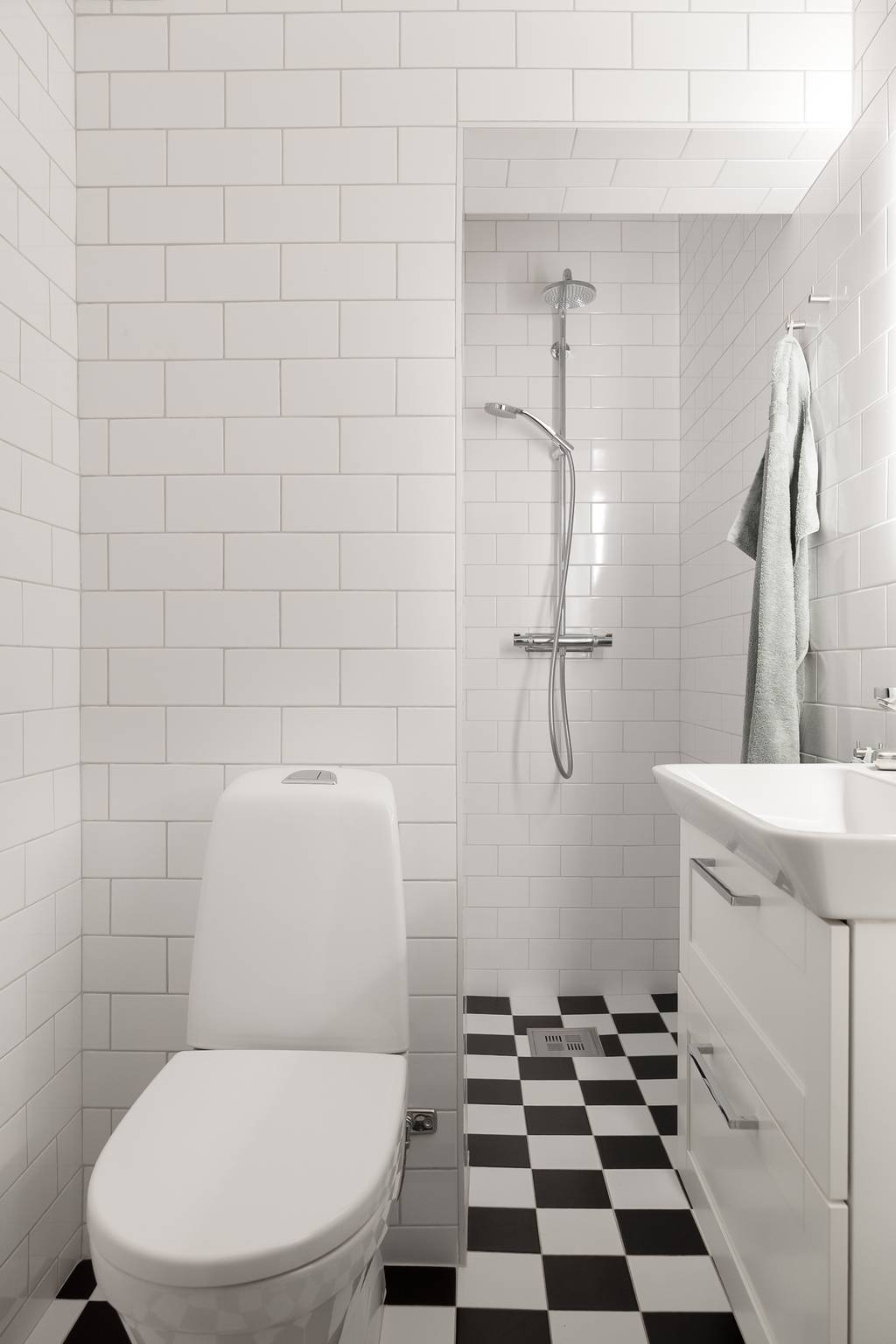 salle de bain blanche sol damier noir et blanc salle de bain blanche sol damier noir et blanc
