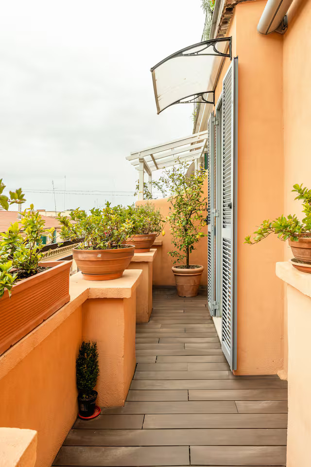 terrasse en plein ciel appartement Rome