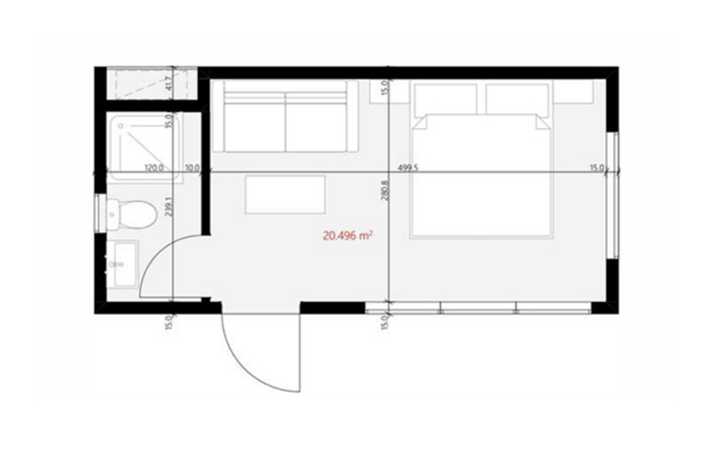 plan tiny house française Auréa 20m2 plan tiny house française Auréa 20m2