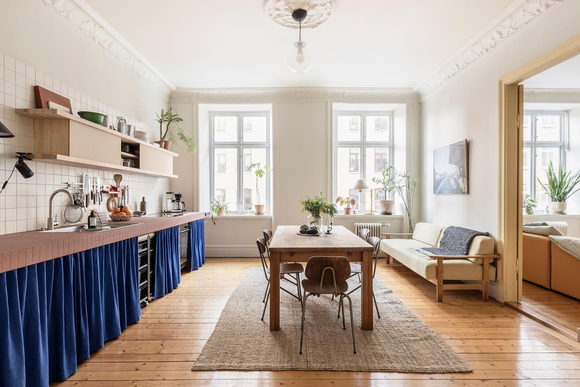 cuisine avec salle à manger appartement ancien à la décoration scandinave cuisine avec salle à manger appartement ancien à la décoration scandinave